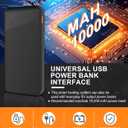 Men's Heated Jacket with Battery Pack, 10-Zone Electric Heating Jackets, Windproof Insulated Coat, Detachable Hood (XXL)