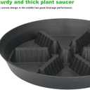 2 Pack Plant Saucer 17 inch 2 Pack, Raised Middle Plant Trays for Pots, Large Plastic Plant Saucers for Indoors, Water Tray for Plants,Drip Trays Plant Stand Water Catcher Tray, Pot Saucers for Plants