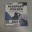 GOAUS Passport Holder for Travel with AirTag Slot Cards Cash Pocket, Faux Leather Travle Wallet Gifts for Women Men RFID Blocking Book Case Black, AirTag Not Included