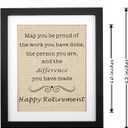 Happy Retirement Burlap Print 11x13, Colleague, Coworker, Teacher, Friend, Mentor Retirement Gift for Coworker Going Away, Farewell Employee Gift for Christmas, May You Be Proud of the Work You Do