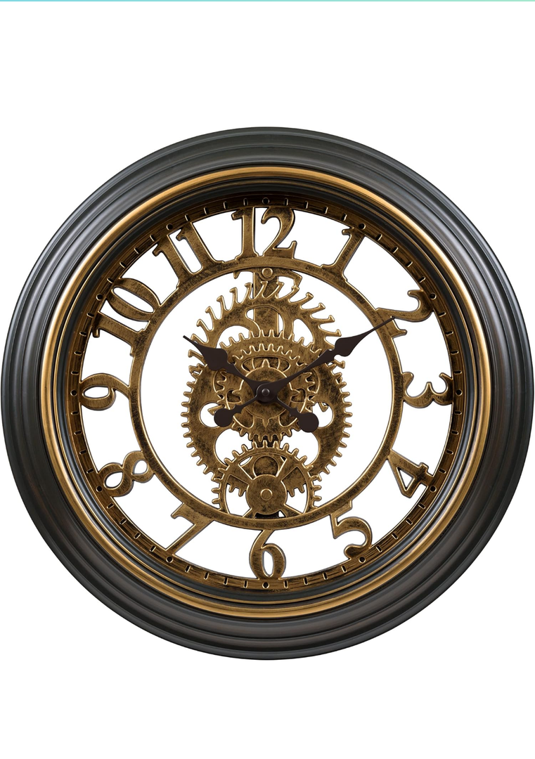 La Crosse Technology 20-inch Bronze Antiqued Gears Quartz Analog Wall Clock - 404-3051C
("The round gear piece on the back of the clock is bent)