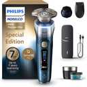 Philips Norelco Shaver i9000 Prestige Ultra Special Edition - Wet & Dry Electric Shaver, SenseIQ Pro Technology, Triple Lift & Cut System, 360 Rotating NanoTech Precision Blades, Model XP9406/93 (i9000 Prestige+UV Charge Case,QCP,Trimmer & Brush, Black)
