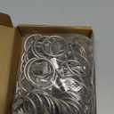 Silver Curtain Rings with Clips 1.5" Inch Set of 40 Heavy Duty Curtain Hooks for Drapes, Caps, Pictures - fits on Rod Diameter Upto 1.25Inch/32mm (Silver, 1.5" Inch - 40 Pack)