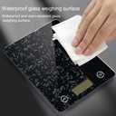 Digital Kitchen Scale, Food Scale with Tempered Glass, Grams and Ounces, 1g High Accuracy for Baking, Cooking, Food (Black Glass)