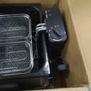 NEWBULIG Deep Fryer with Basket, 5 Liter Electric Deep Fryer with 1800W Power, Adjustable Temperature, Lid with Viewing Window for Fried Chicken, Shrimp, French Fries, Silver