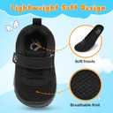 relxfeet Toddler Boys Girls Shoes Wide Toe Box Barefoot Sneakers Fashion Lightweight Breathable Tennis Walking Shoes (Black)