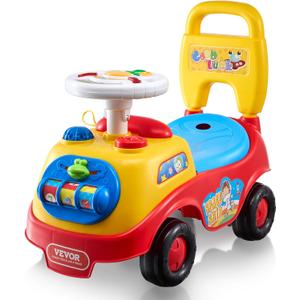 VEVOR Ride On Push Car for Toddlers, Ages 19+ Months, Ride Racer, Sit to Stand Toddler Ride On Toy, Kids Ride On Car with Music Steering, Horn & Under Seat Storage, Ride On Toy for Boys Girls