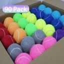 SHYUJAJIE Tennis Balls, 90 Pack Training Tennis Balls Bulk, High Elasticity Practice Tennis for Beginner, Exercise Playing Balls for Pet Dog, 2.58inch