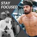 Sukeen Sports Headbands for Men, Moisture Wicking Sweat Bands Headbands Non-Slip, Breathable Elastic Sweatband, Running Headband for Yoga, Tennis, Fitness Workout (Black)