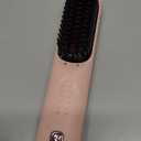 Go Brush Pro - 2025 Upgrade Portable Straightener Brush for Travel, Cordless Hair Straightener Comb for Women, Purple