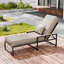 6'' Chaise Lounge Cushions Outdoor with Pillow Water Fade Resistant
Olefin Patio Furniture Lounge Chair Cushion with Removable Cover, Lounger Pad Replacement with Handle Straps for Indoor Pool