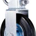 6'' Heavy Duty Gate Wheel: Chain Fence Gate Support Wheel with Solid Rubber for Metal Tube Gate, Hot-Dip Galvanized Frame, 550lbs Capacity for Metal Swing Gate, Farm, Cattle Gate. TOOLTRIZ, Pack of 2 