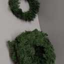 6PCS Christmas Cedar Candle Rings Wreaths 12 Inch Artificial Pine Garland Candle Ring Holder for Christmas Cabinet Table Chair Windows Wedding Doors Xmas Tree Centerpiece Decorations (Norfolk Pine Style-02)