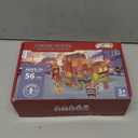 Magnetic Tiles for Kids, 56PCS Construction Magnet Tiles with Fire Truck & Station, Building, Road, Crane, and Car Truck - STEM Magnetic Blocks for Kids Ages 4-8, Toys for 4+ Year Old Boys Gifts