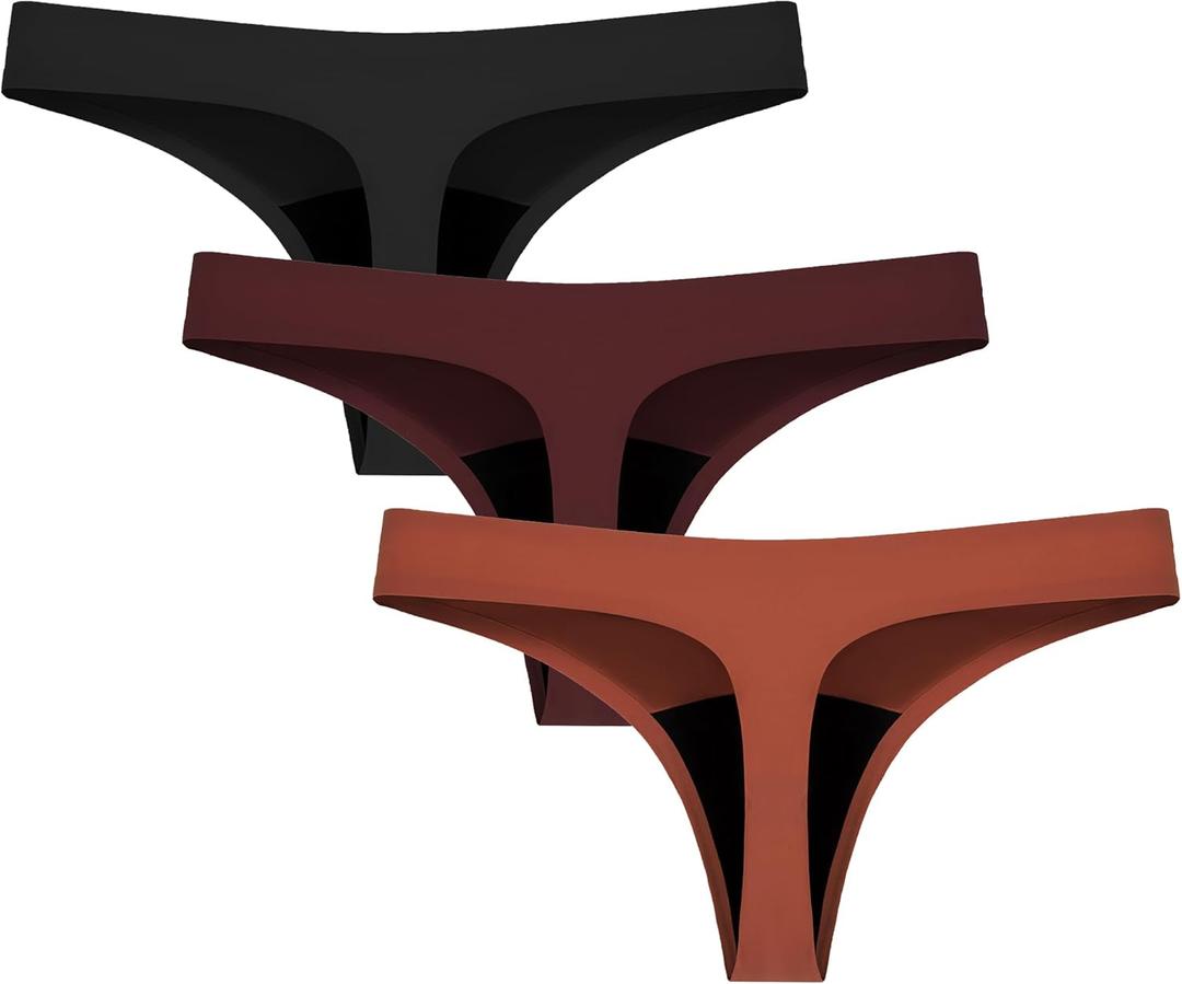 Mordlanka Period Underwear for Women Nylon Period Thong Leak Proof Panties Sexy Period Panties (Medium, 3-colorful)