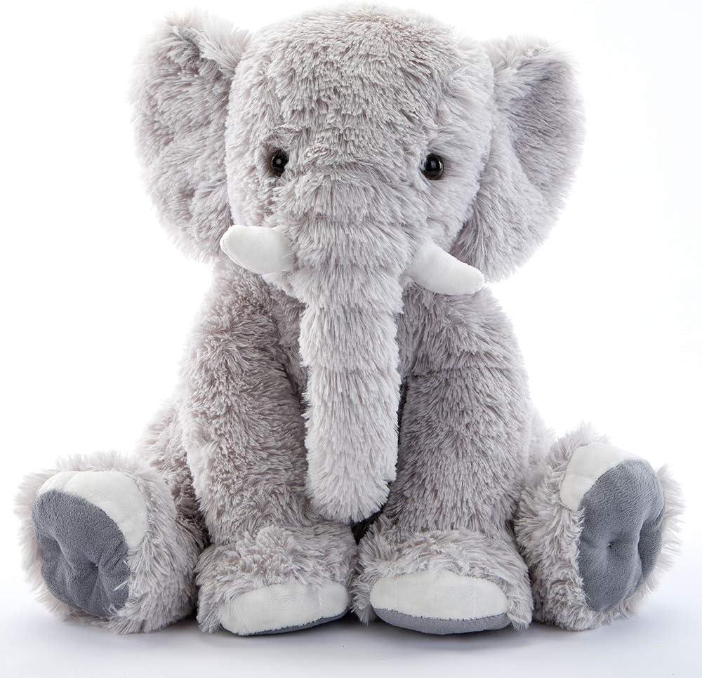 MorisMos Large Elephant Stuffed Animal, 19.6inch Soft Stuffed Elephant Plush Companion Gifts for Girls Boys, Gray