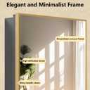 Bathroom Medicine Cabinet with Mirror, Recess or Surface Mount, Single Door Cabinet Famerhouse Bathroom Mirror with Storage Cabinet (Brush Gold, 16"x26")