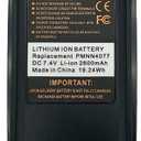 nobrand PMNN4077C PMNN4077 PMNN4069A 7.4V 2600mAh Lithium ion Battery for Radio XPR 6550 XPR 6350 XPR6100 XPR6580 XPR6500 XPR6380 XPR6300 DP3400 DP3601 Walkie Talkie with Belt Clip PMNN4066 PMNN4066A