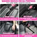 Viewsun Car Vacuum Cordless Rechargeable, 8000PA High Power Handheld Vacuum Cleaner with 17PCS Car Cleaning Kit, Pink Auto Accessories for Women Gift