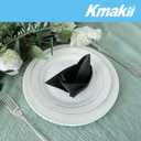 2 x KMAKII Black Disposable Dinner Napkins Linen-Feel Colored Paper Napkins Premium Cloth Like Napkins Ideal For Restaurant, Events, Weddings&Party,50 Pack 16 x 16 inches