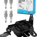 1 PC UF593 Ignition Coil Pack & 4 PCS Iridium Spark Plugs For Kia Soul 2.0L L4 2010-2011,For Hyundai Elantra 2.0L 2007-2012,Replace # ZFR5FGP 27301-23900 7098