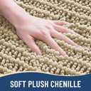 Arotive Luxury Bathroom Rugs 50x30, Extra Soft Thick Absorbent Shaggy Chenille Bath Rugs, Non-Slip Machine Wash Dry, Bath Mats for Bathroom Floor, Tub and Shower, Home Decor Accessories, Beige