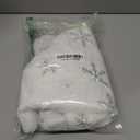 Christmas Sequin Tree Skirt 36in,White Soft Thick with Silver Snowflakes Decorations for 5FT 6FT 7FT Xmas Tree