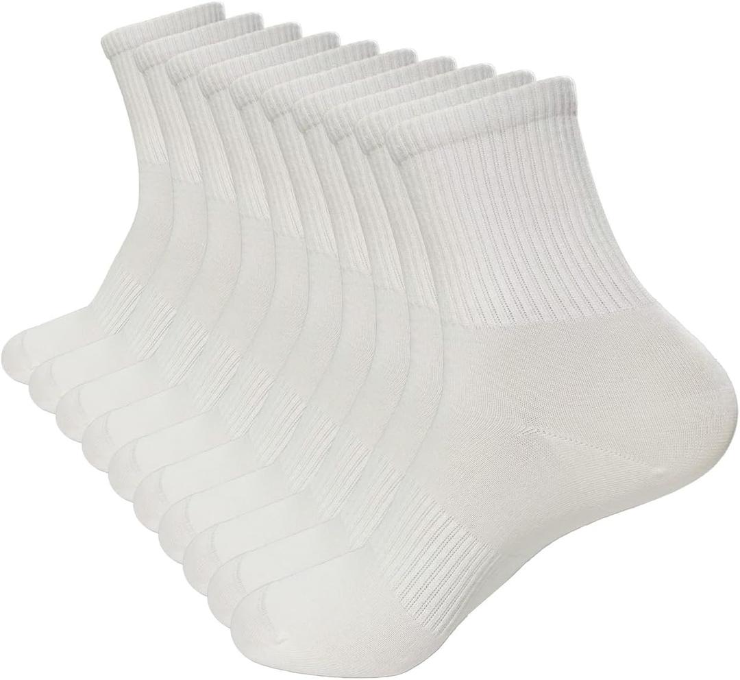 Womens Mini Crew Ankle Athletic Cotton Socks for Women