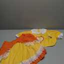 Willyacos Princess Costume Adult Short Dress Sexy Yellow Princess Cosplay Crop Top Skirt for Women Teen (Medium)