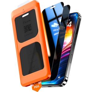 TOCOL for iPhone 16 Plus 15 Plus Privacy Screen Protector True 25Anti Spy 9H+ Hardness Tempered Glass Full Coverage Screen Protector Easy Installation 2 Pack