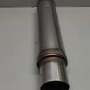 A-KARCK 3" Inlet Exhaust Resonator, 3" Inlet 3" Outlet 21" Overall Length Muffler Resonator Stainless Steel
