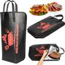 BBQ Blanket for Resting Meat,Blanket Reusable Grilling Meat Insulated Resting Bag,Meat Resting Blanket for Grilling Accessories with Wide Mouth for Large Brisket,Beef,Turkey(with Handle)