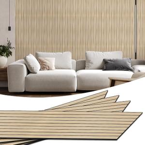 WADILE PVC Wood Grain Panels for Wall, 15.7 in X 17.1 ft Oak Soundproof Panels, 3D Wall Panels for Interior Decor, Cover 22.4 Sqft