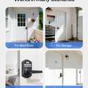 TEEHO TE019 Smart Keypad Door Lock with Handle, App Control, Keyless Entry Electronic Lock, Remote One-Time Codes, Auto Lock, Passage Mode, for Bedroom, Interior Door & Rental, Matte Black