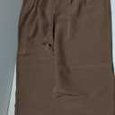 QINSEN Wide Leg Dress Pants for Women High Waisted Wrinkle Free Work Pants with Pockets Casual Slack (Large, Brown)