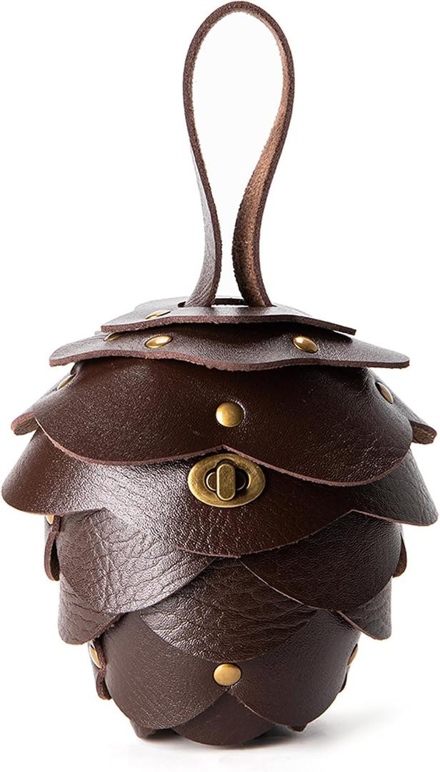 Unique Flower Shape Small Wallets Woman Vintage Gothic Cute Coin Purse PU Leather Change Purse For Cash Key Lipstick (Brown)