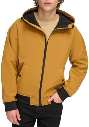 Levi's Men's Hooded Water Resistant Softshell Bomber Jacket 3XL yellow