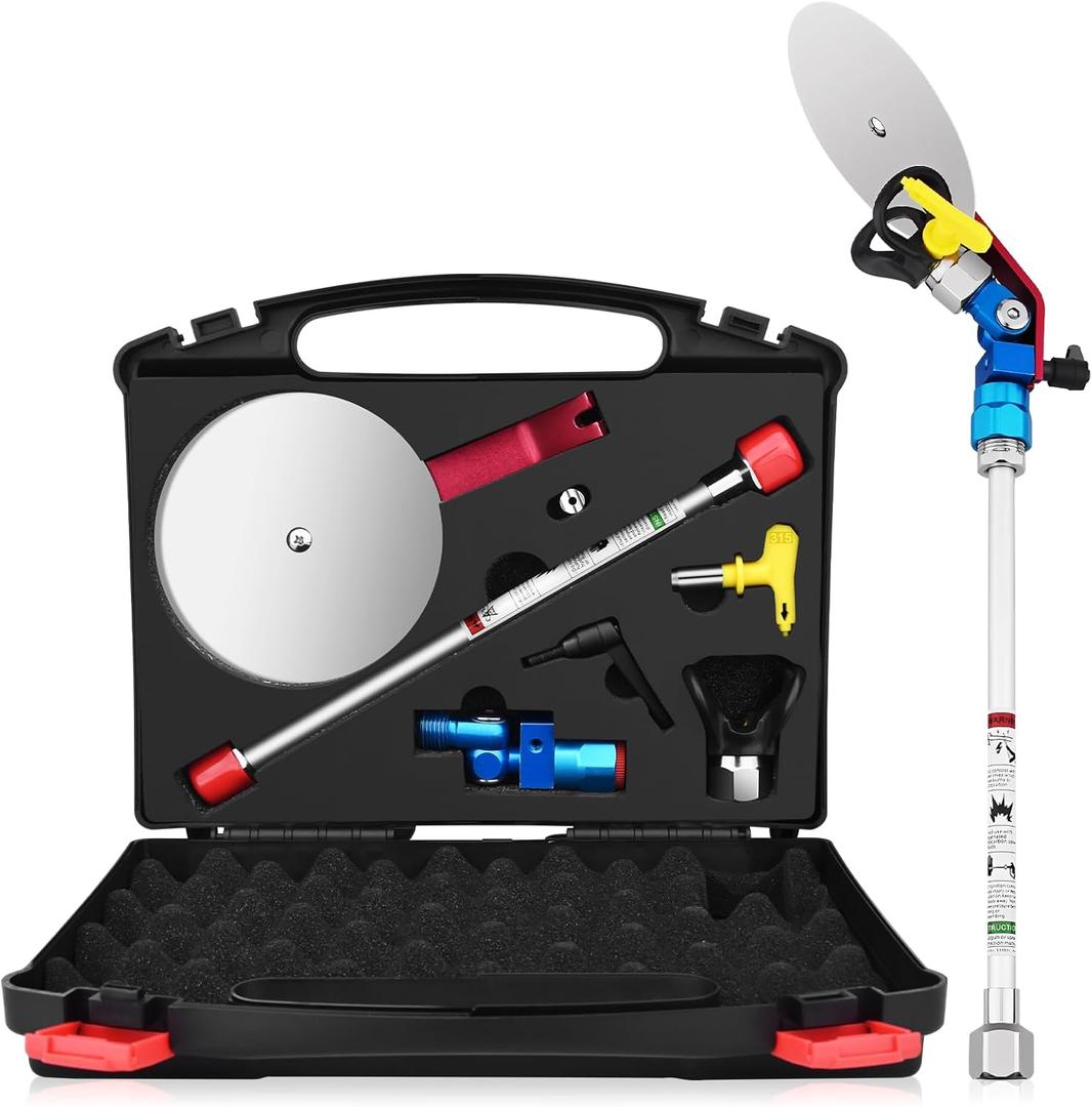 Airless Spray Gun Paint Edger Guide Edge Spray Tool Paint Accessory Extension Airless Paint Sprayer Nozzle 517 Tip 12 Inch Extension Pole(Comes with a Black Storage Box)