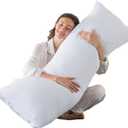 BedTreat Full Body Pillow Insert for Adults - Soft & Fluffy Body Pillow for Side Sleepers - Long & Breathable Body Pillow Insert(20 X 54,White)