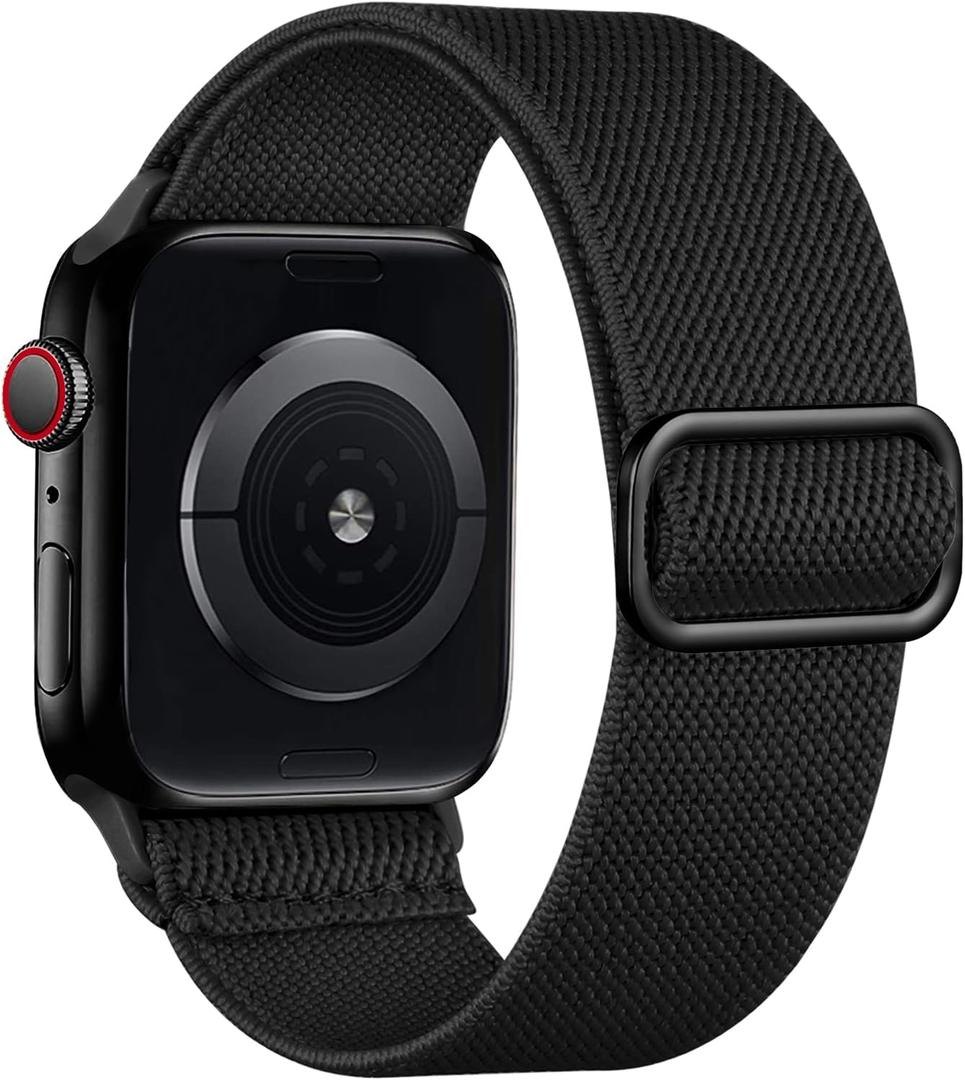Lerobo Braided Band Compatible with Apple Watch Series 11 10 9 8 7 46mm 45mm 41mm Ultra SE 3 2 1 49mm Series 6 5 4 3 44mm 40mm 38mm 42mm Men iWatch Bands Women Stretchy Nylon Solo Loop Sport Strap