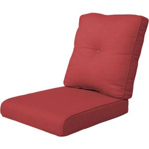 Patio Cushions for Outdoor Furniture - 2224 Inches High Back and Deep Seating Outdoor Cushion for Patio Chairs Sofa Couch Loveseat Water Resistant(Red/1 Set/Button)