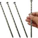 100 Pack - 8" Solid Galvanized Non-Rust Metal Garden Stakes, Spiral Landscape Edging Spikes/Anchors, for Paver Edging, Weed Barriers, Turf, House Construction, Carpentry Nail, Tent, Garden Plants