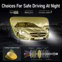BIRCEN Night Vision Glasses for Driving, Anti Glare HD Al-Mg Frame Night Driving Glasses for Men and Women