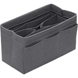 DailyPlus Purse Organizer Insert Felt Bag Organizer Handbag Organizer Insert Bag In Bag Organizer for Tote Purse Bag 14 Pockets Grey X-Large