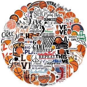 Stickers Cute Decals Stickers Vinyl Waterproof for Teens Adults Laptop Bumper Computer Phone Guitar Luggage (Basketball)