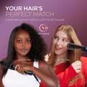 TYMO Flat Iron Hair Straightener Brush 2 in 1, 200M Ions Hair Straighteners for Women, Ceramic Straightening Hot Comb for Anti-Frizz Straights, Waves, Curl, 3X Less Heat Damage, Dual Voltage, Black