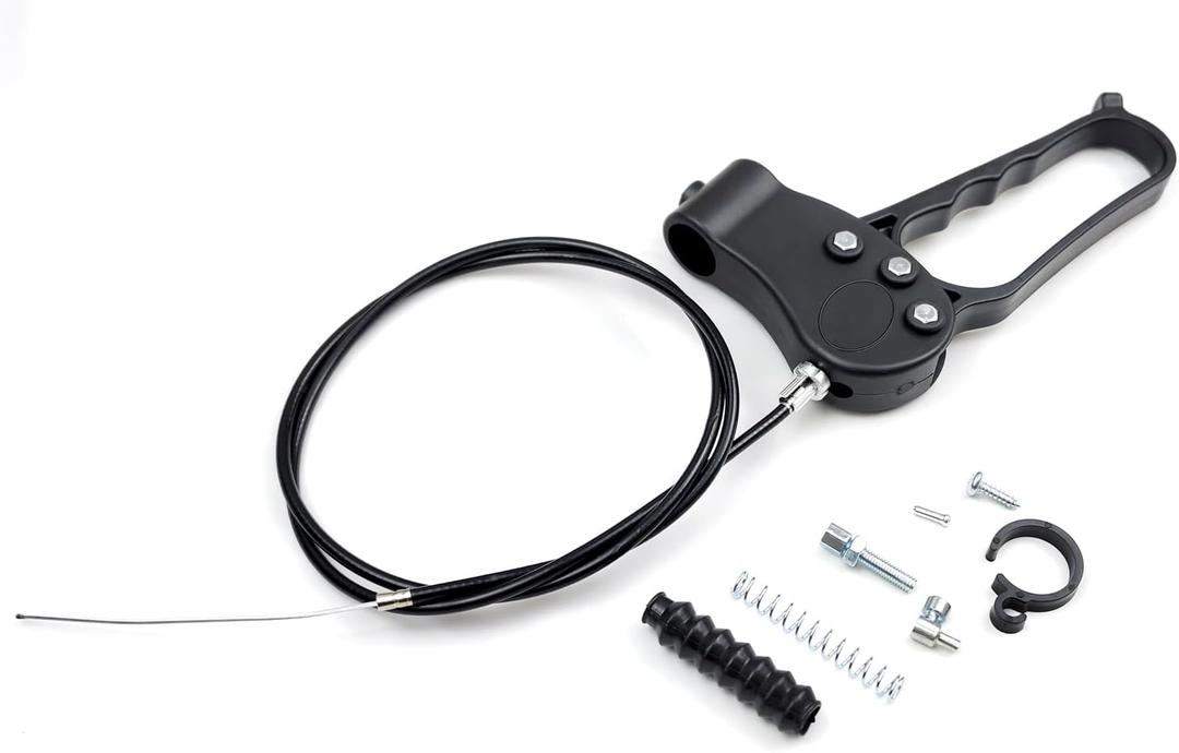 1Set Rollator Replacement Brakes,Walker Replacement Hand Brake,41 Inch Cable,Adjustable Wheel Lock,w/Hardware, Cable,Clip,Compatible with All Brands 3/4 Wheel Aluminum Steel Rollator,Universal Parts