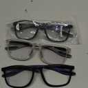 Hubeye Photochromic Progressive Reading Glasses for Men and Women Ultralight Flexible Anti-Blue Light Readers Navy blue+Clear+Black+2.0