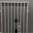 Babelio Baby Gate for Stairs, Kitchen & Doorways, 26-41" W 28" H No Bottom Bar| Easy Installation| One-Handed Operation| Auto-Close| Hardware Mount (Drill Needed) Safety Dog/Pet Gate Indoor (White)