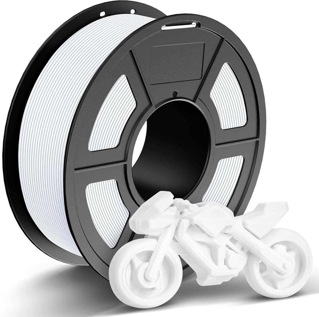 TECBEARS Rapid PETG Filament 1.75mmHigh Speed 50-600mm/s 3D Printer Filament, High Toughness PETG, White 1KG